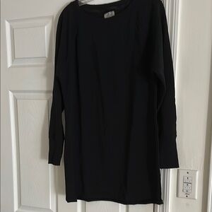 Black Long Sleeve T-shirt Dress Size One